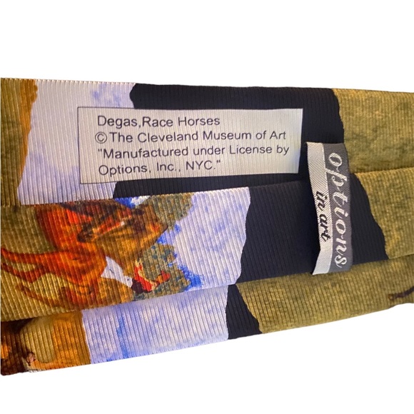 OPTIONS IN ART Men’s Necktie Degas, Race Horses by The Cleveland Museum of Art - Picture 3 of 6